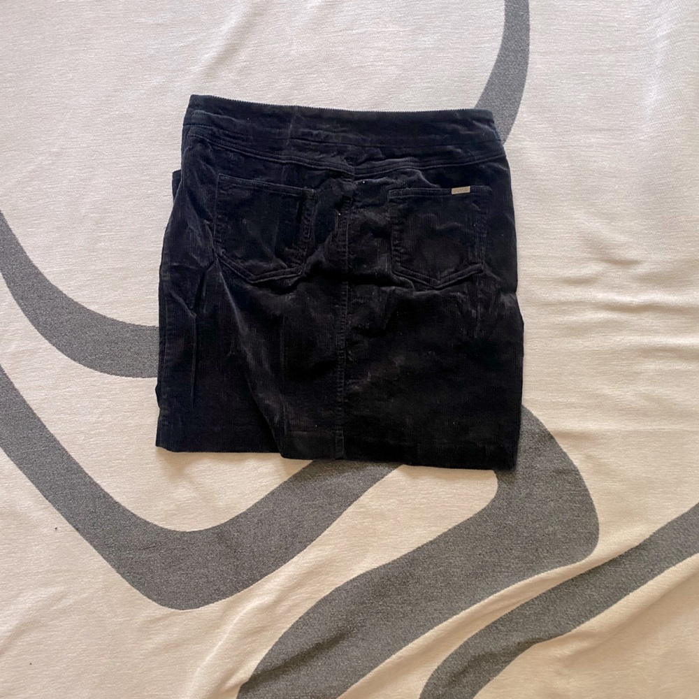 Black velvet skirt